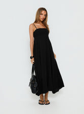 Triniti Square Neck Maxi Dress Black