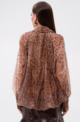 WILD SPIRIT HIGH LOW SHEER BLOUSE