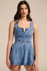 VIVIAN DENIM MINI DRESS