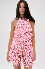 SLAP IT WITH A BOW CHAIN MINI DRESS