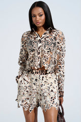 LEILA LEOPARD BUTTON DOWN