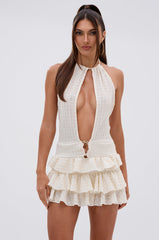 SUMMATIME FINE RUFFLE MINI DRESS