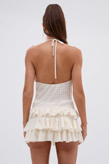 SUMMATIME FINE RUFFLE MINI DRESS