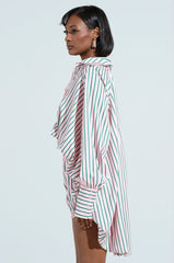 HAMPTONS STRIPED BUTTON UP