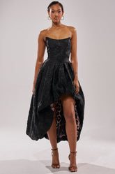 WILD THANG PRINTED HI LOW DRESS