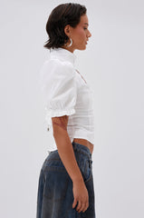 TOO COOL FOR YOU LACEUP BLOUSE