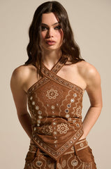 TEXAS FOREVER HALTER TOP