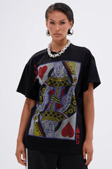 THE REAL QUEEN OF HEARTS OVERSIZED TEE