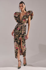BEST DRESSED BROCADE MAXI DRESS