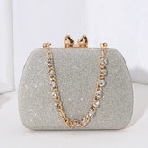 Small Love Rhinestone Dinner Bag – Portable Crossbody Small Square Clutch for Celebrity Banquets