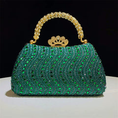 Rhinestone Evening Clutch for Women – Formal Wedding & Party Handbag