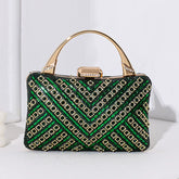 Vintage Style Rhinestone Evening Clutch for Women – Formal Banquet Handbag