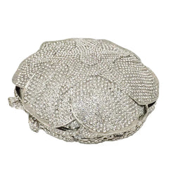 European and American Diamond-Encrusted Flower Dinner Bag – Rhinestone Banquet Clutch for Women