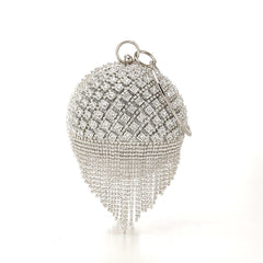 Rhinestone Evening Clutch with Ball Design for Dinner and Formal Events