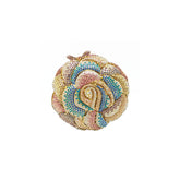 European and American Diamond-Encrusted Flower Dinner Bag – Rhinestone Banquet Clutch for Women