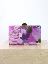 Elegant Purple Floral Sequin Evening Bag – Gold Chain Clutch for Women
