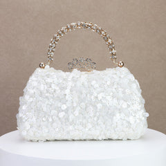 Beaded Rhinestone Clutch for Dinner and Banquet Parties