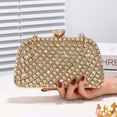Diamond-Encrusted Evening Clutch Bag for Banquet and Formal Events