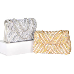 Diamond and Pearl Banquet Bag – Cheongsam Underarm Handbag, One Shoulder, Crossbody Dinner Bag for Women