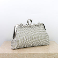 Diamond-Encrusted Evening Clutch for Dinner Party and Bridal Events