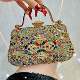New High-End Diamond-Encrusted Women's Handbag – Luxury Clutch, Shoulder, and Crossbody Evening Bag