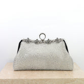 Diamond-Encrusted Evening Clutch for Dinner Party and Bridal Events