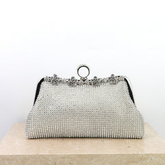 Diamond-Encrusted Evening Clutch for Dinner Party and Bridal Events