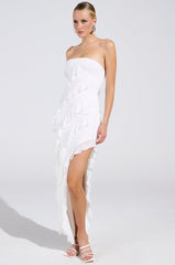 ELLA MESH TUBE DRESS IN WHITE