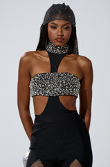 THE BEST HAS YET TO COME RHINESTONE BODYSUIT