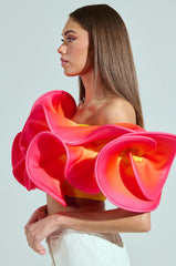SUNSET DREAMS OFF THE SHOULDER CROP TOP