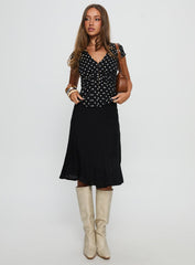 With Kindness Midi Skirt Black