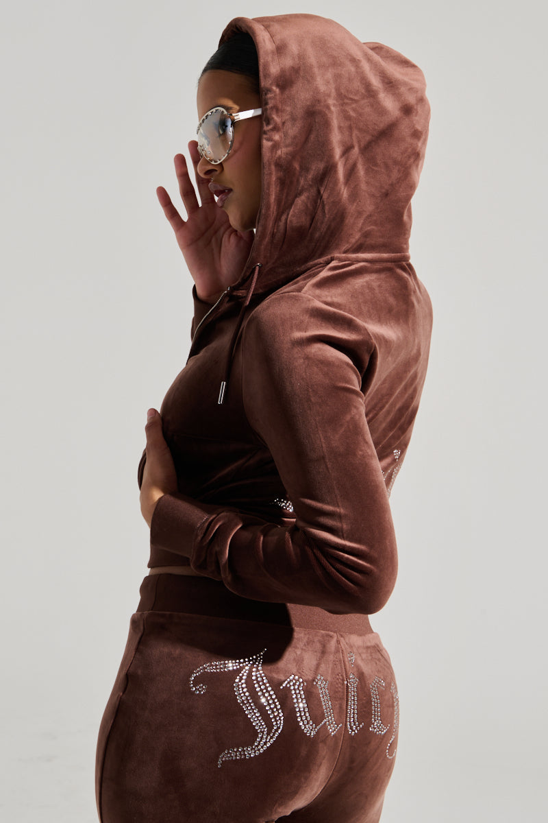 SOLID CLASSIC JUICY HOODIE WITH BACK BLING