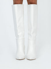 Vesper Knee High Boots White