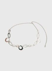 Wavelength Chain Belt Silver