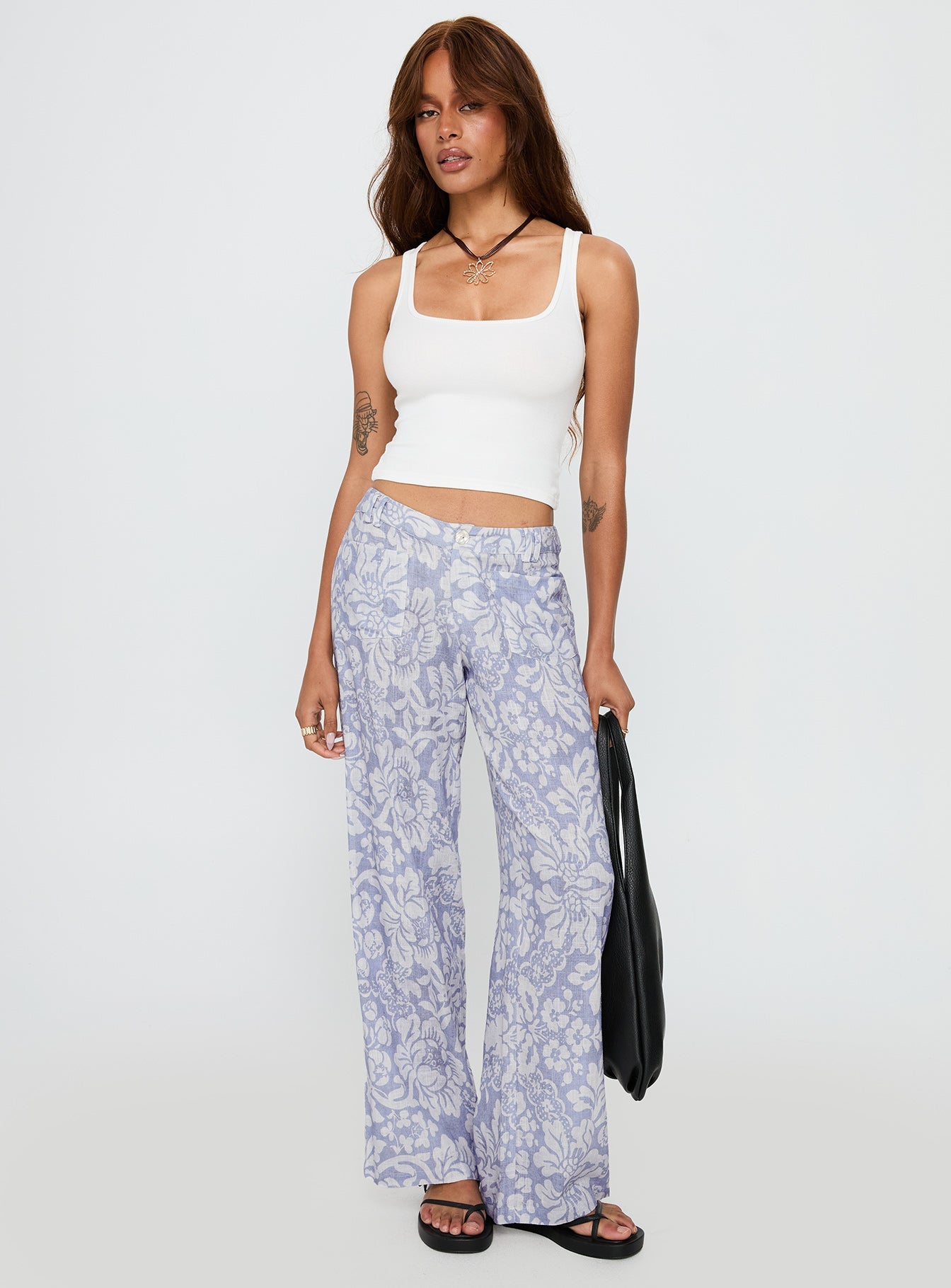 Vendi Low Rise Pant Lilac Floral