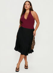 With Kindness Midi Skirt Black Curve