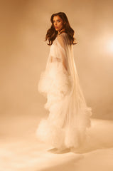 PIPER SOFT TULLE BLOUSE IN WHITE