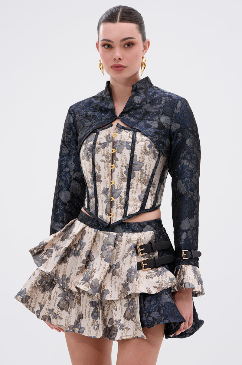WON'T STOP MOVING BROCADE MINI BLAZER