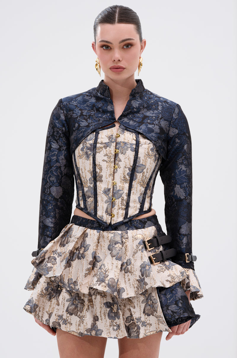 WON'T STOP MOVING BROCADE MINI BLAZER