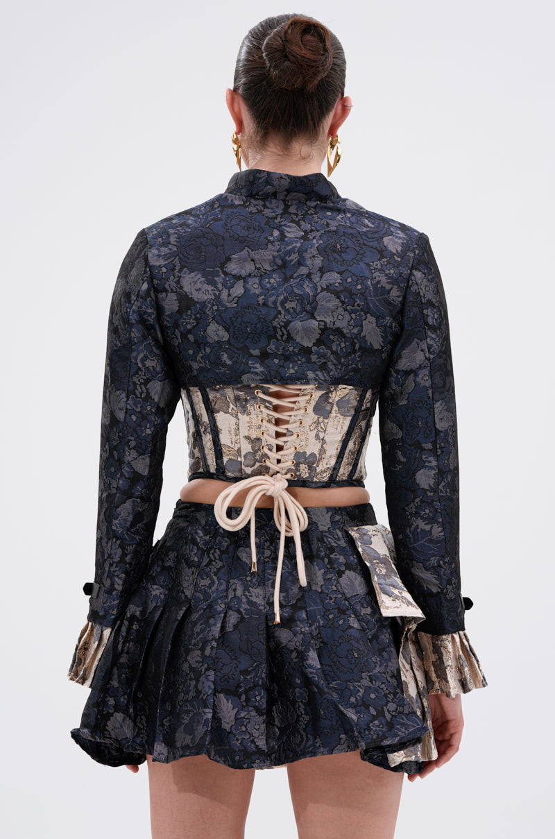 WON'T STOP MOVING BROCADE MINI BLAZER