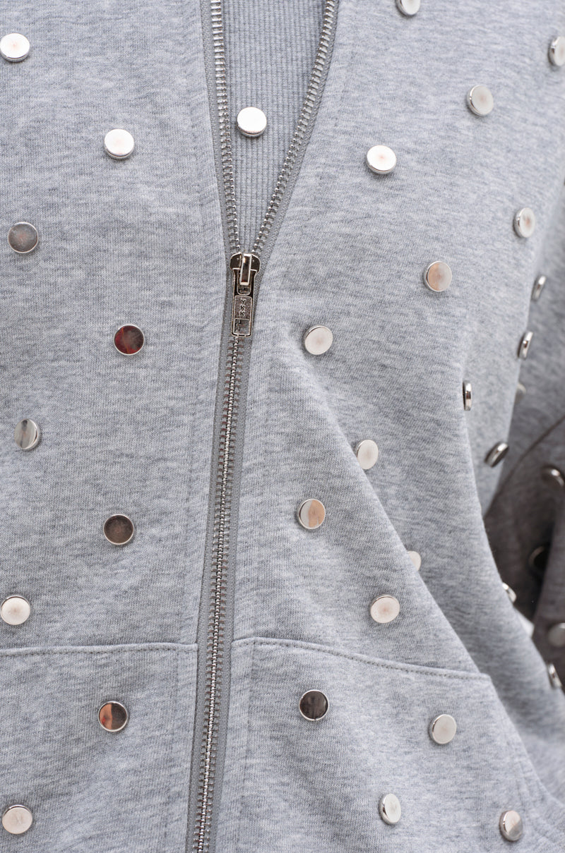 POPPING OFF ZIP UP SWEATSHIRT