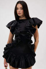 THE MOMENT IS MINE SATIN MINI DRESS