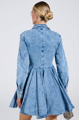 THE IT GIRL MINI DRESS IN DENIM
