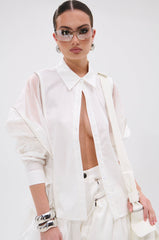 UNZIP ME BLOUSE IN WHITE