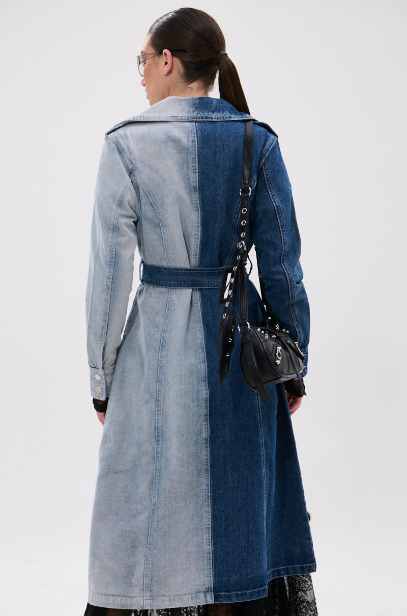 MILA PATCH DENIM TRENCH