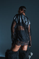 SHOW OFF LACE JERSEY TOP