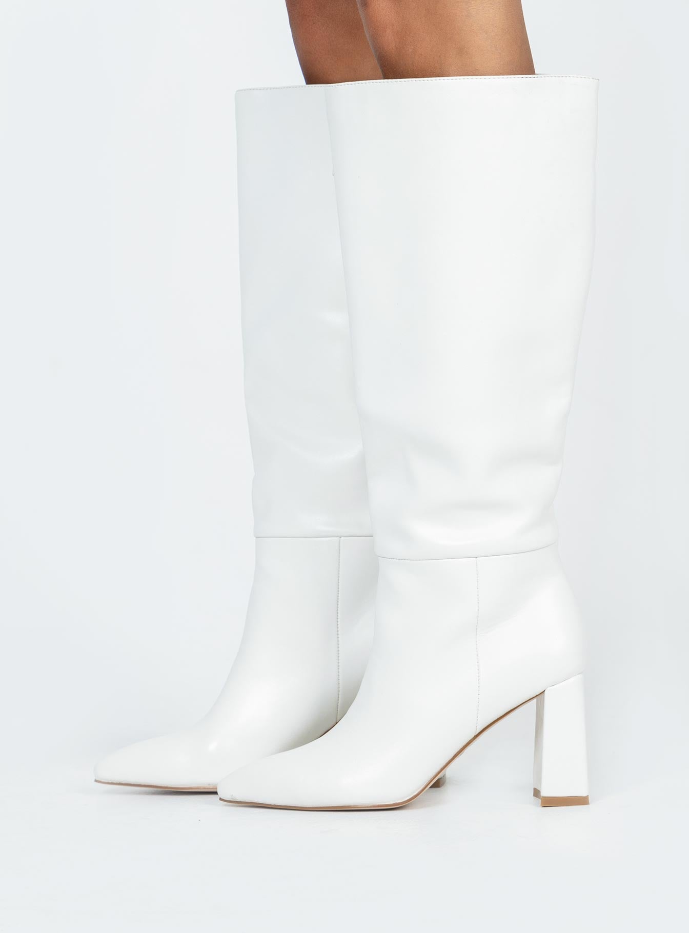 Vesper Knee High Boots White