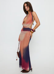 Tigress Halter Maxi Dress Multi