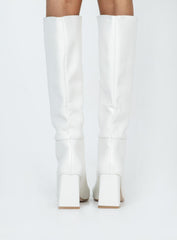 Vesper Knee High Boots White