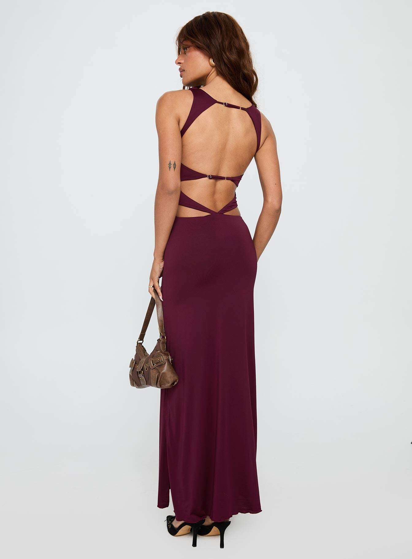 Undeniable Cut Out Maxi Dress Plum